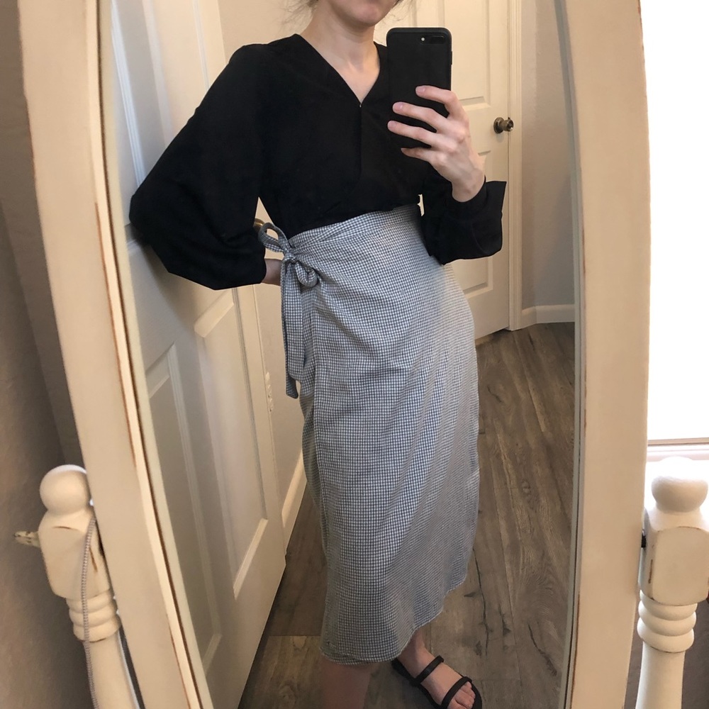 Plaid Wrap Skirt